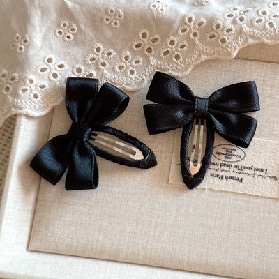 Classic Satin Bow Snap Clip