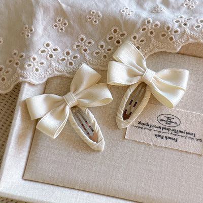 Classic Satin Bow Snap Clip