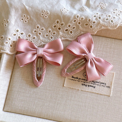 Classic Satin Bow Snap Clip