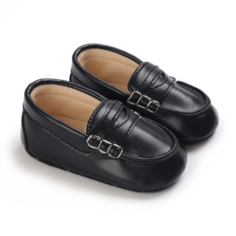 Black leather Boy shoes
