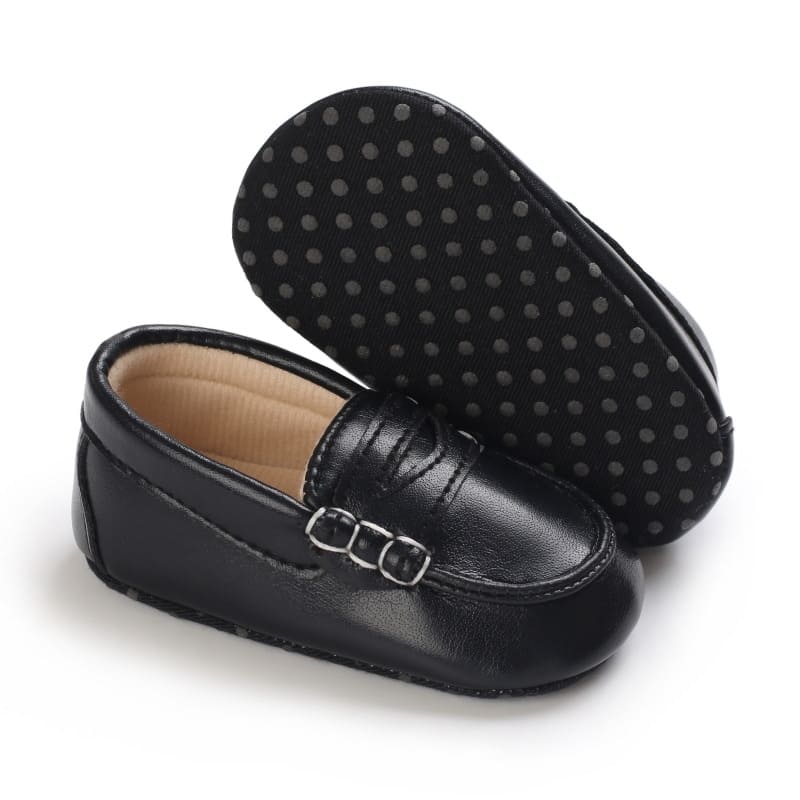 Black leather Boy shoes