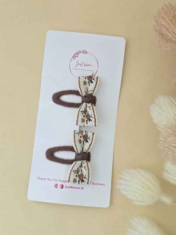Country Garden Floral Hair Clips
