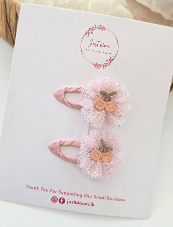 2pcs Pink garden Snap Clip