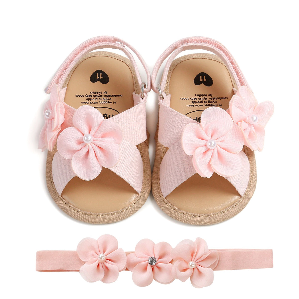 The pink petals kiss sandals