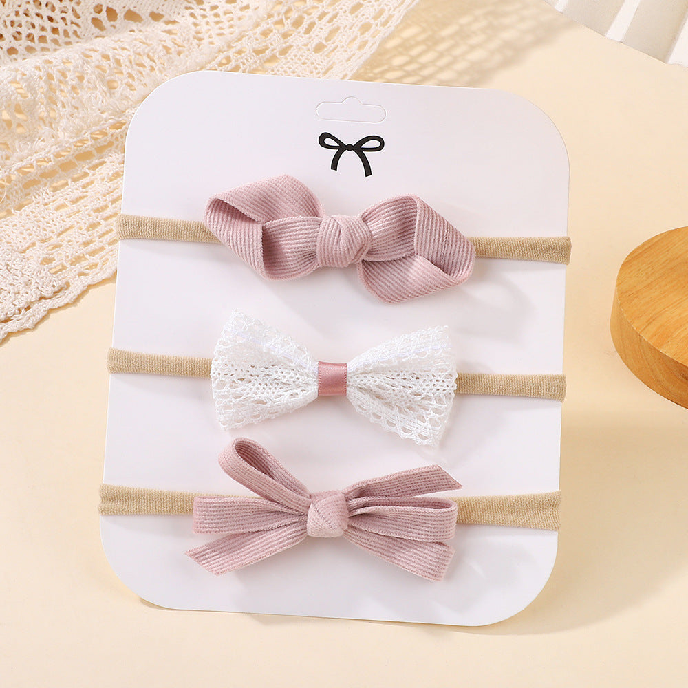 3pcs thin baby headband set