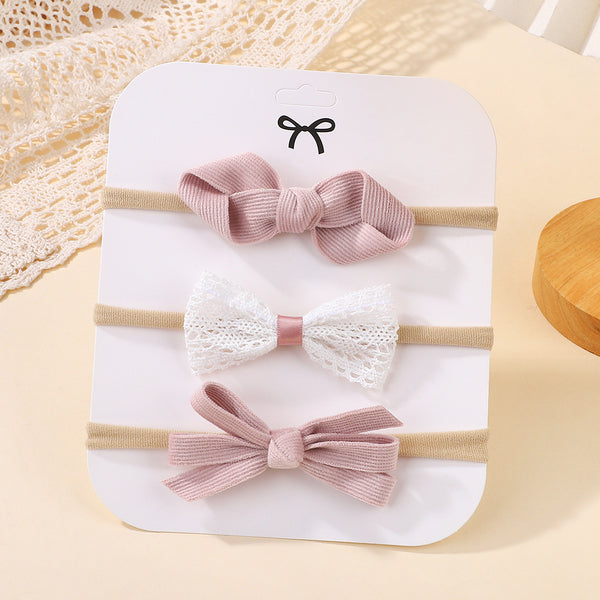 3pcs thin baby headband set