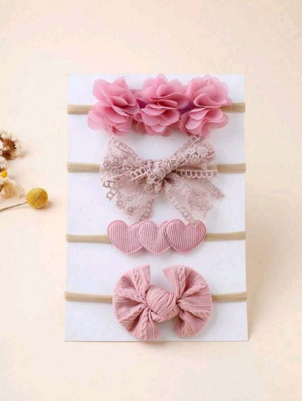 4 pcs thin baby headband set