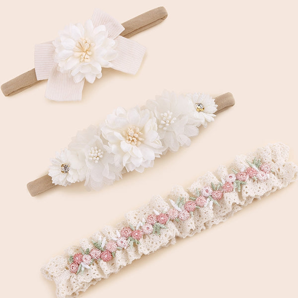 Offwhite thin baby headband Set