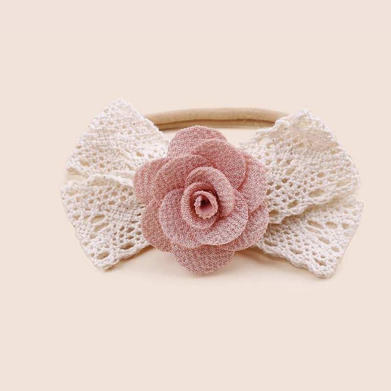 Rose quartz thin baby headband set