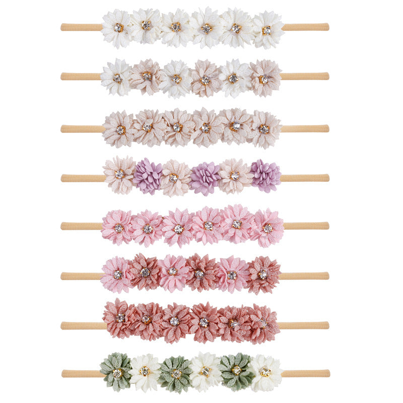 Offwhite floral  baby headband