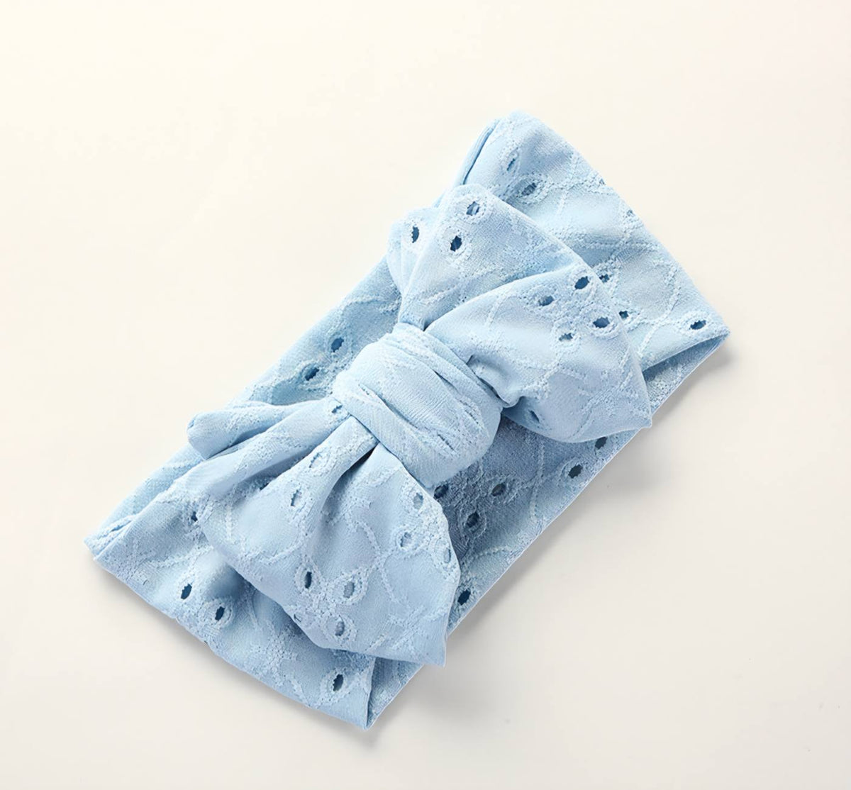 Embroidered Big Bow Baby Headband