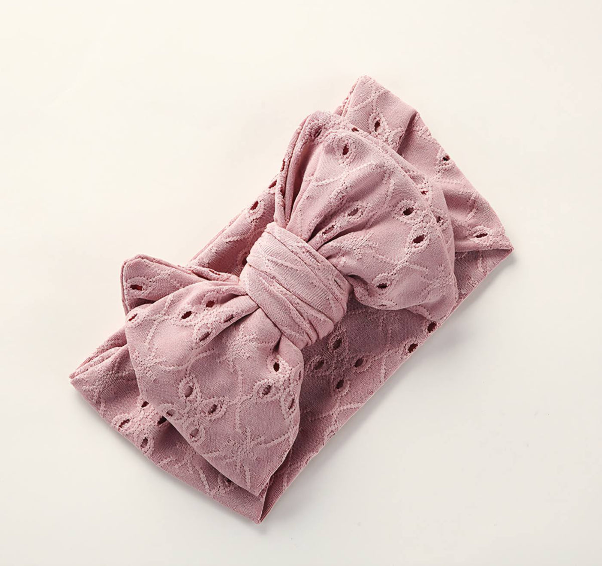 Embroidered Big Bow Baby Headband