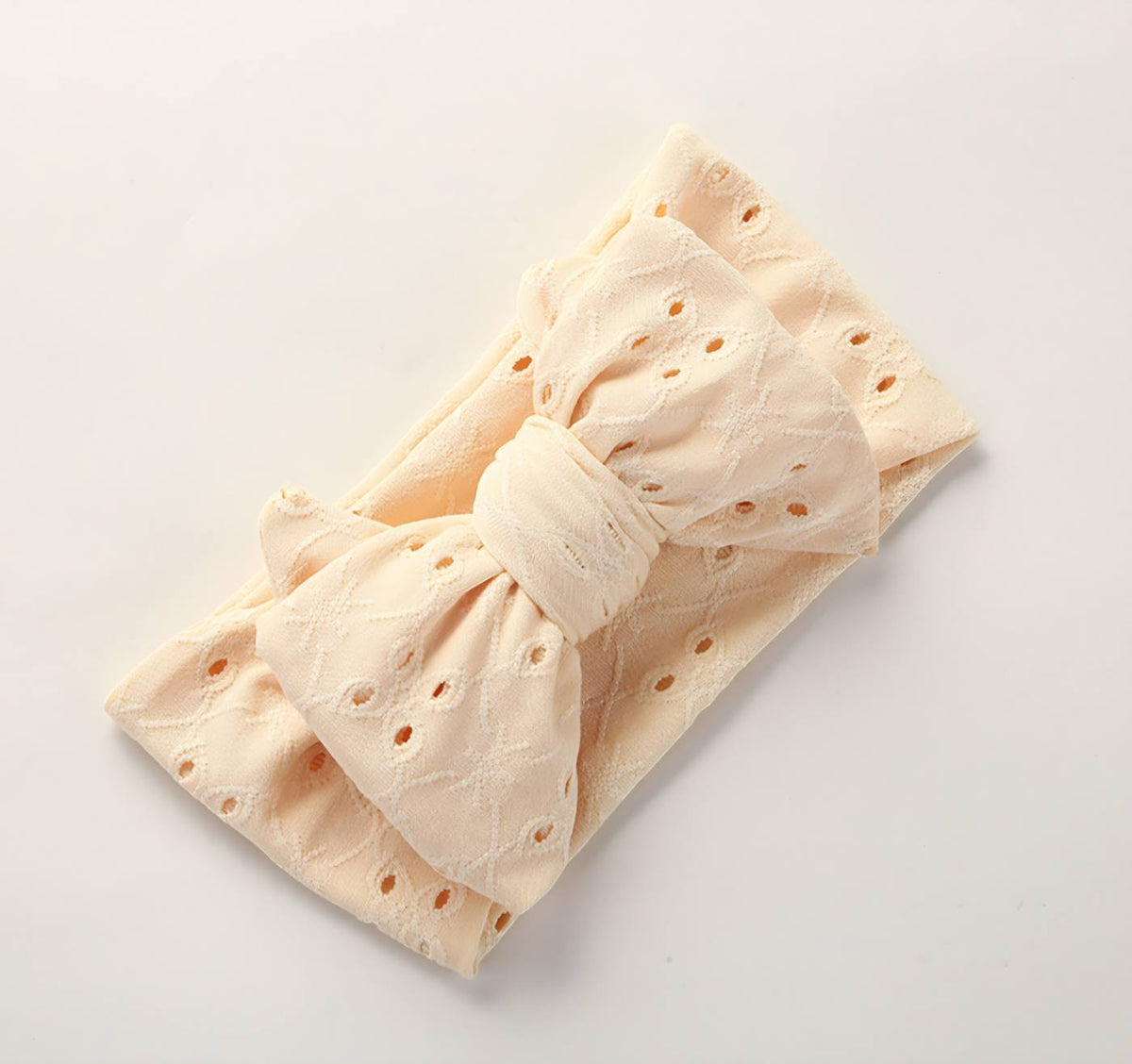 Embroidered Big Bow Baby Headband