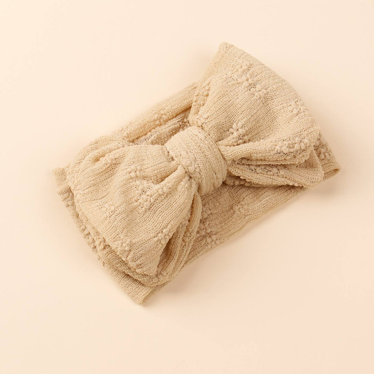 Soft Embroidered Big Bow Baby Headband