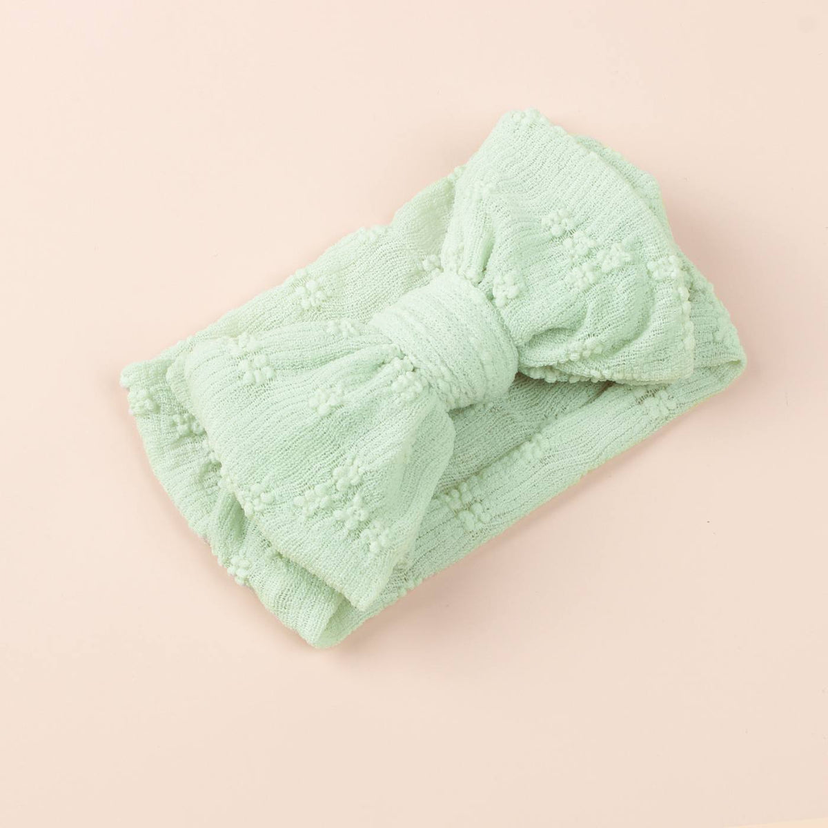 Soft Embroidered Big Bow Baby Headband