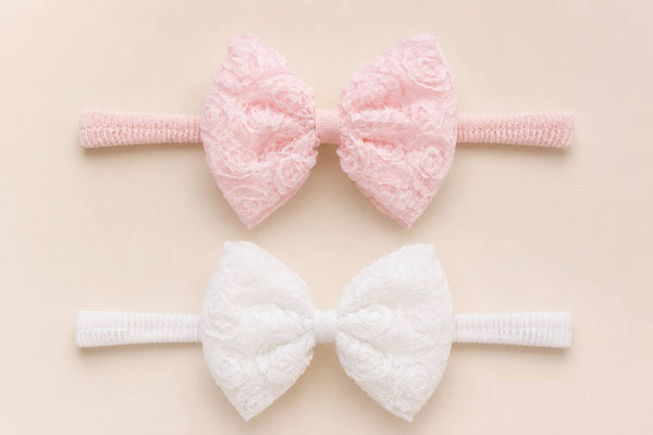 Lace Bow Baby Headband
