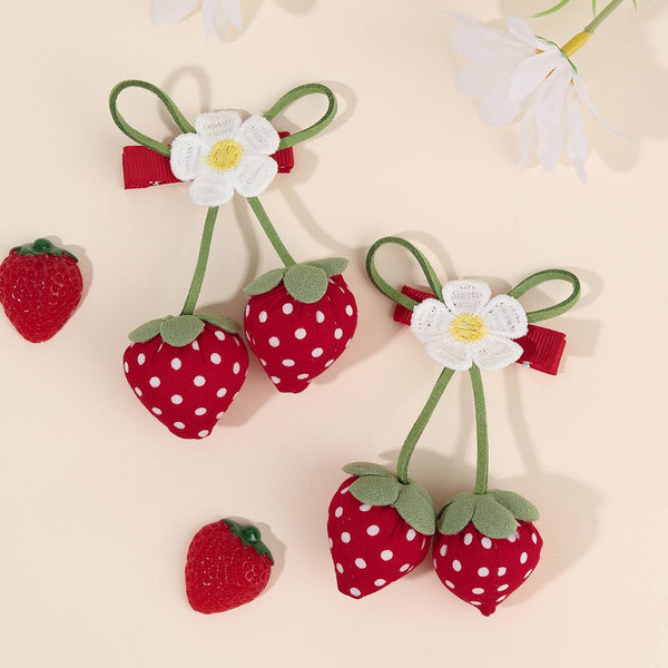 Strawberry Themed Hair Clip