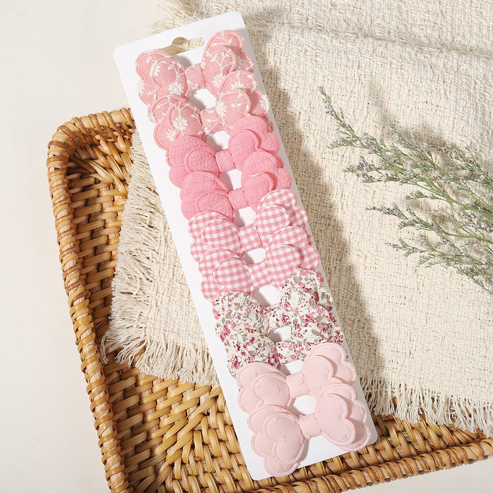10 pcs Small Patterned Butterfly Hair Clip Set