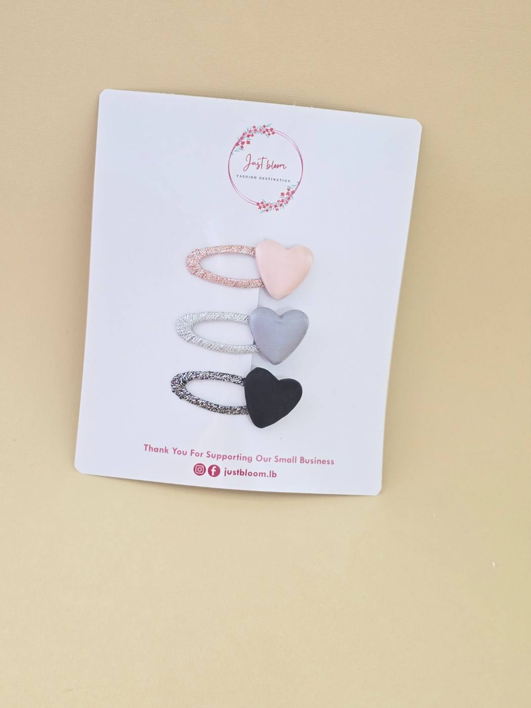 2pcs Heart Shape Snap Clip