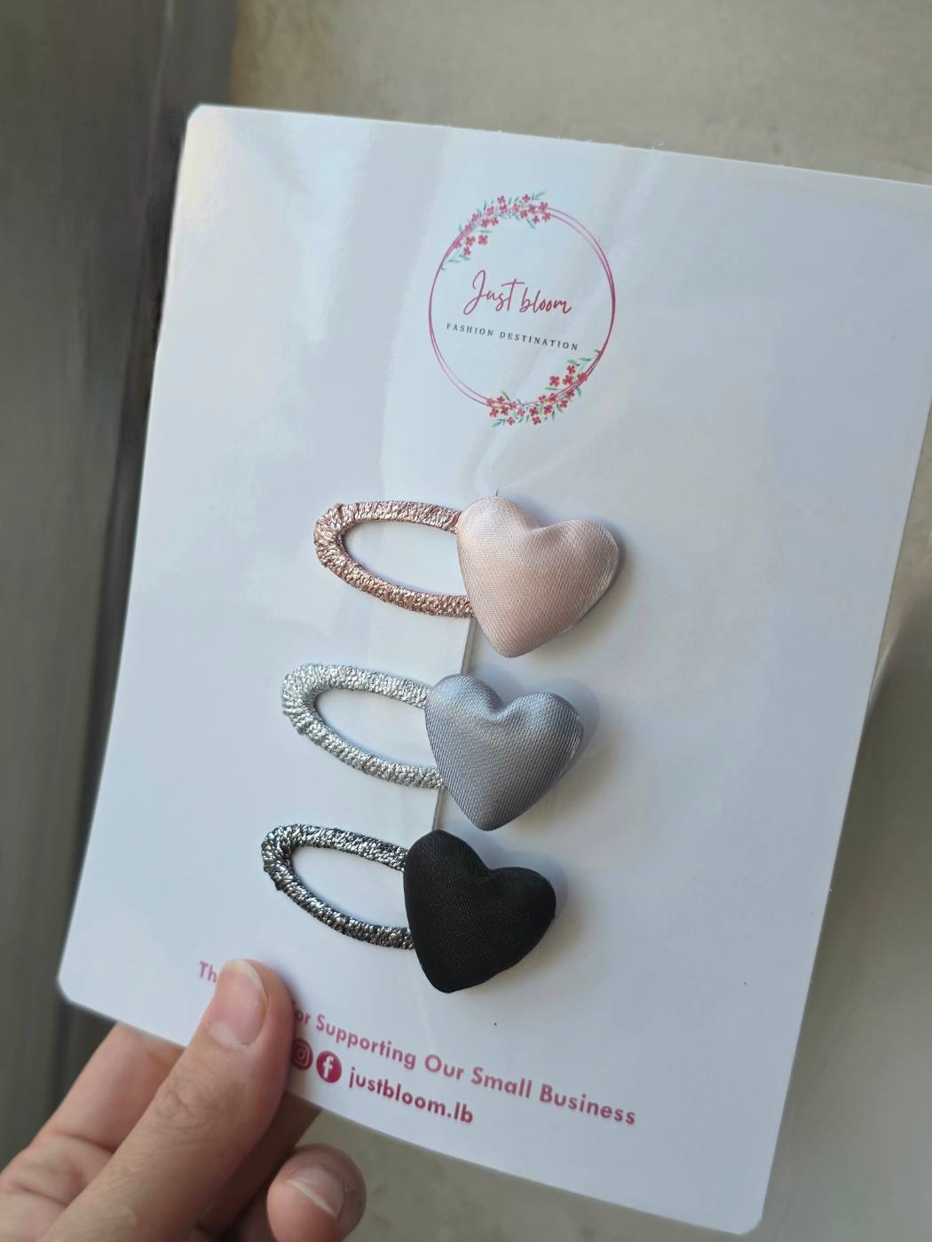2pcs Heart Shape Snap Clip