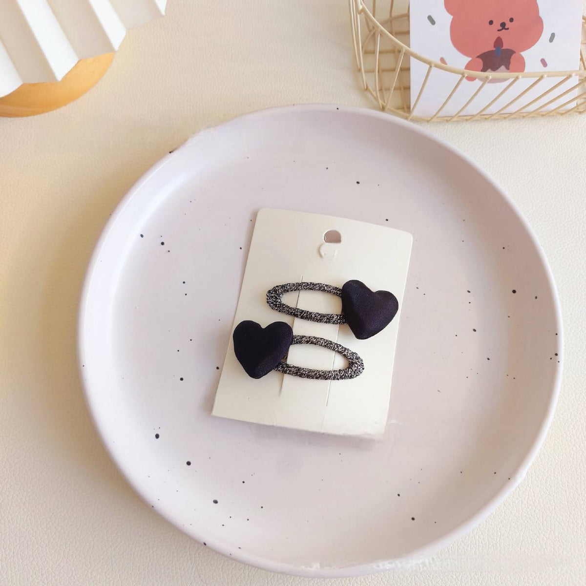 2pcs Heart Shape Snap Clip