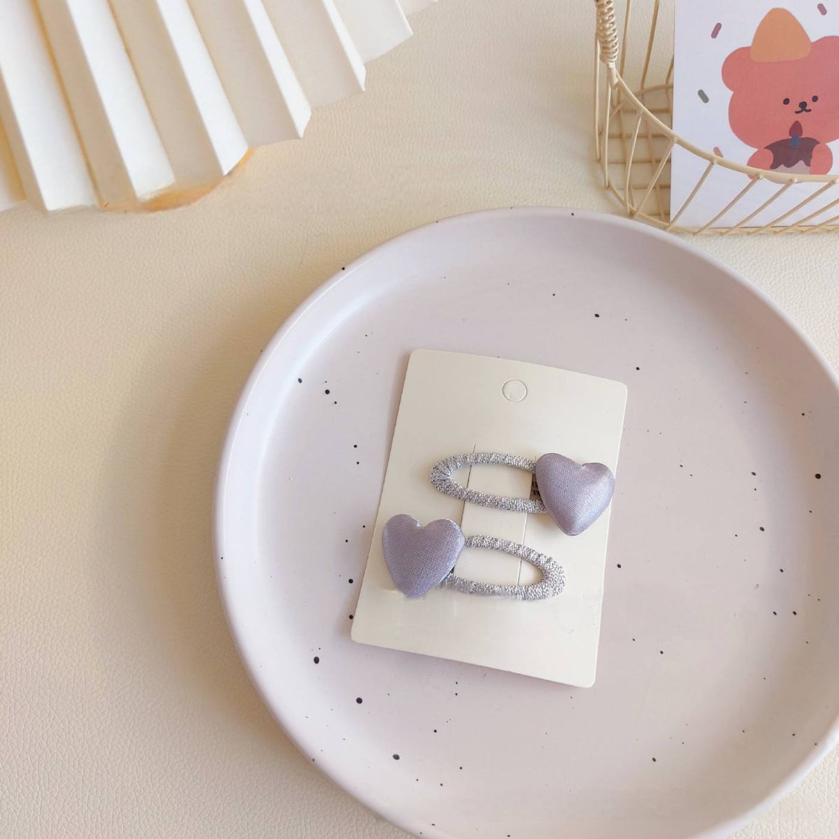 2pcs Heart Shape Snap Clip