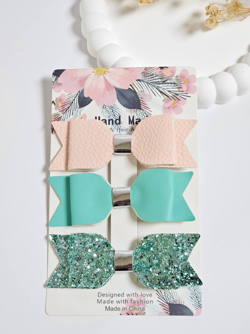 3pcs Elegant Bow Hair Clip Set
