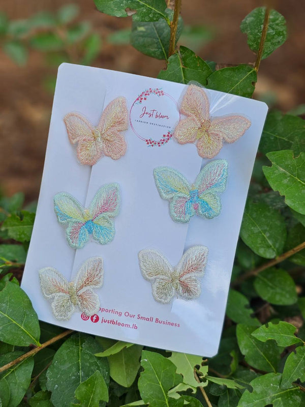 6pcs Colorful Butterfly Hair Clip Set