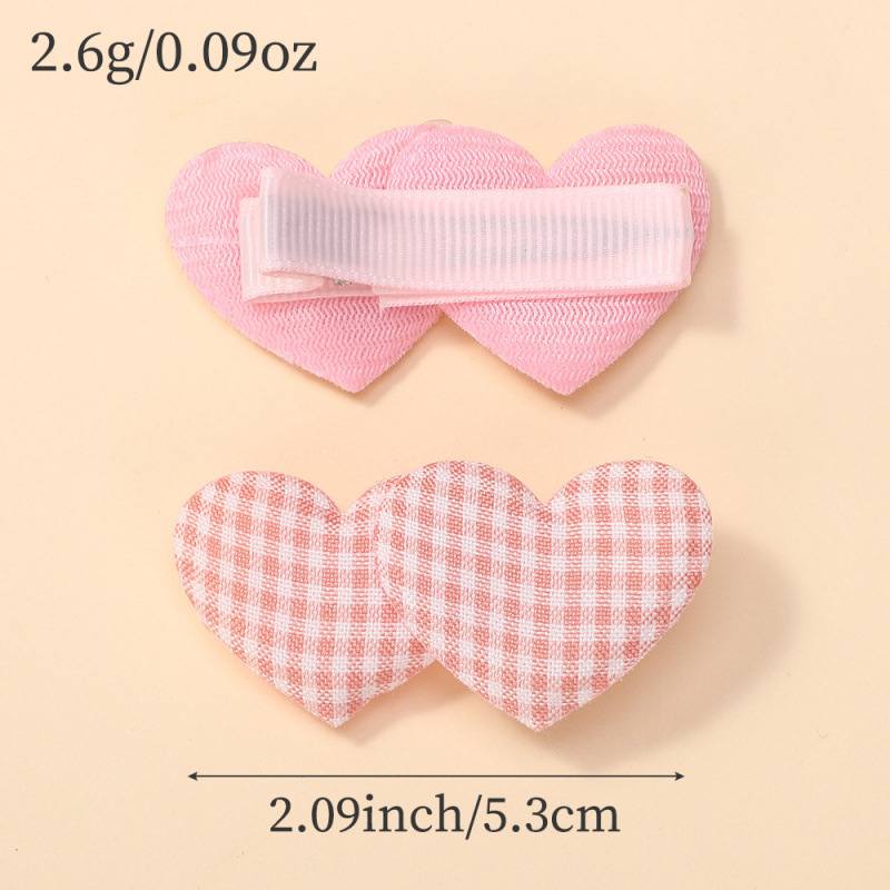 6pcs Heart Patterned Hair Clip Set