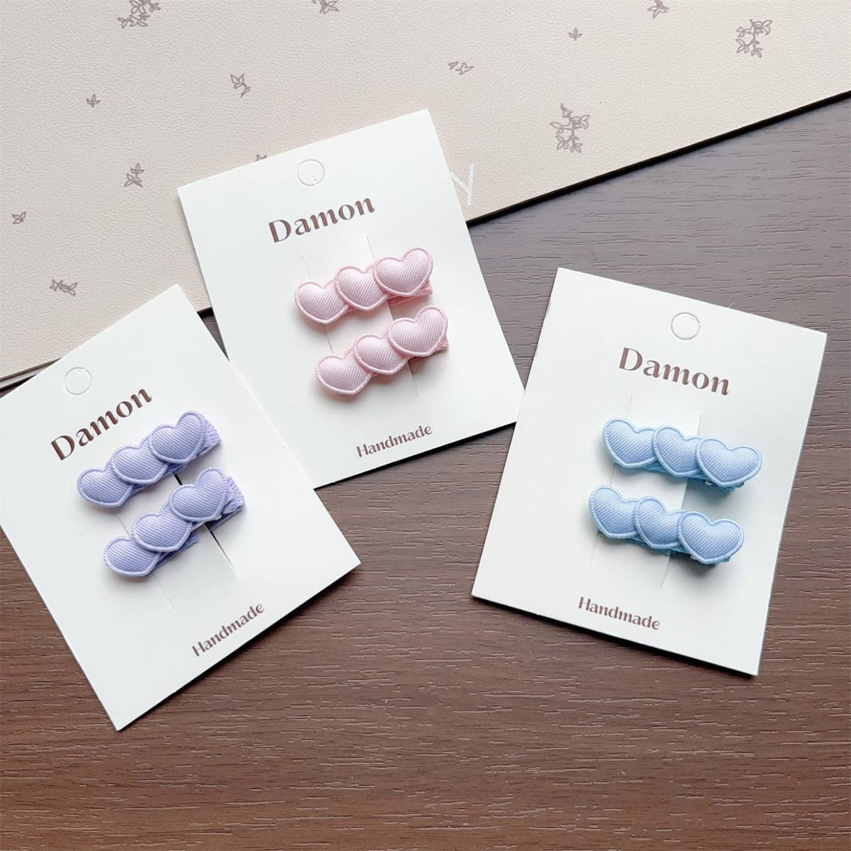 6pcs Small Heart Hair Clip Set