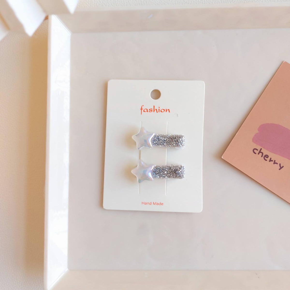 2pcs Silver Mist Mini Hair Clip