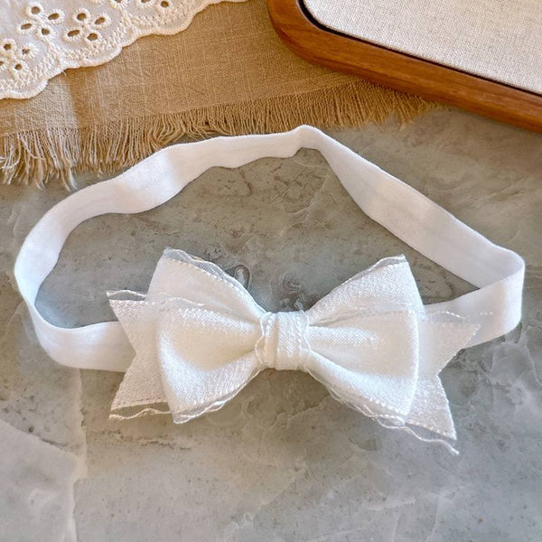1pc White Bow Baby Headband