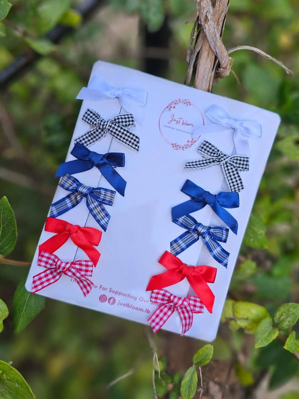 12pcs Mini Bow Hair Clip Set