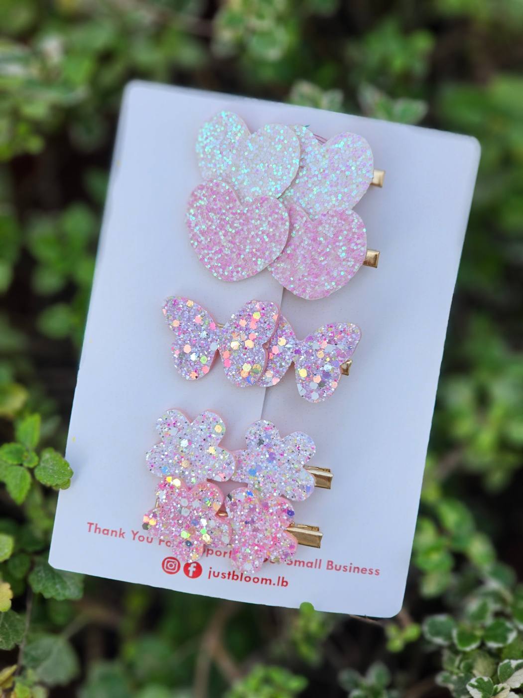 5pcs Glittery Moonlight Hair Clip Set