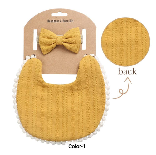 2pcs Bib and Headband Set