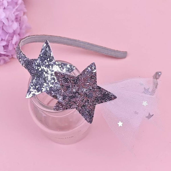 1pc Silver Shooting Star Girl's Head Band