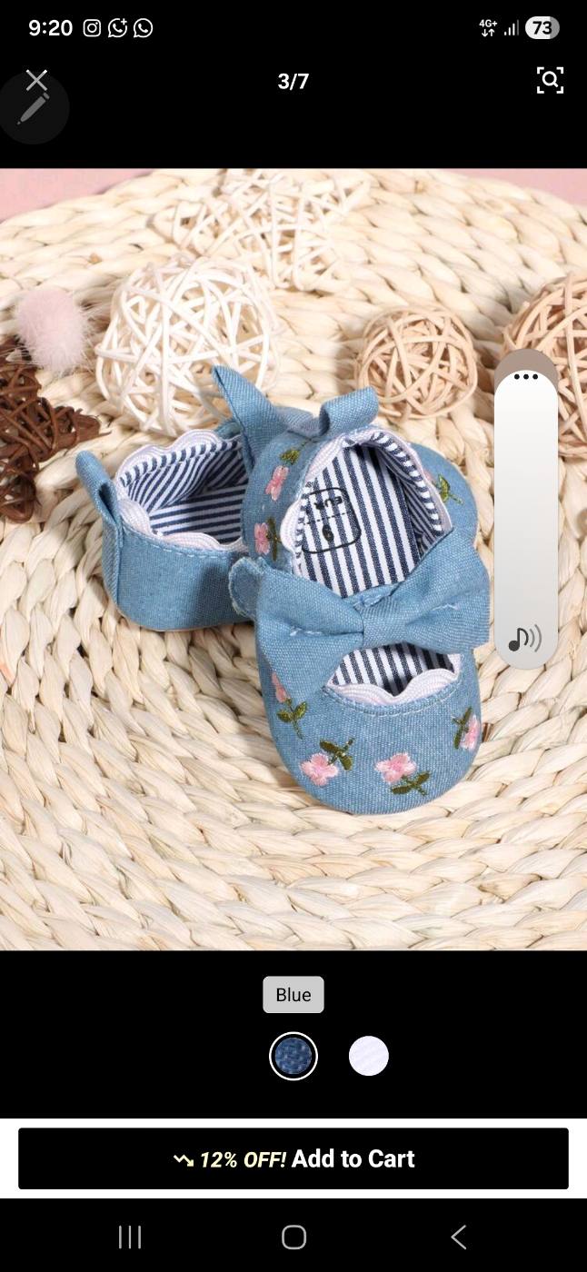 Soft Denim Blue Newborn Ballerina