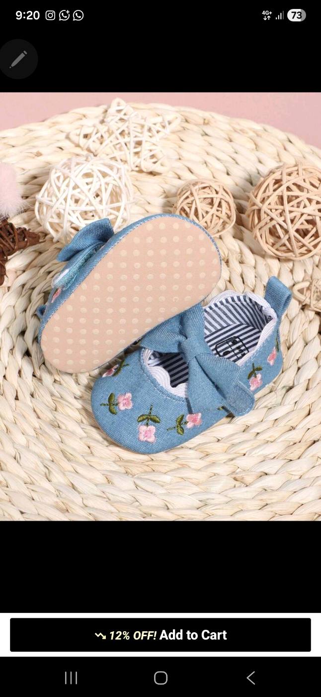 Soft Denim Blue Newborn Ballerina