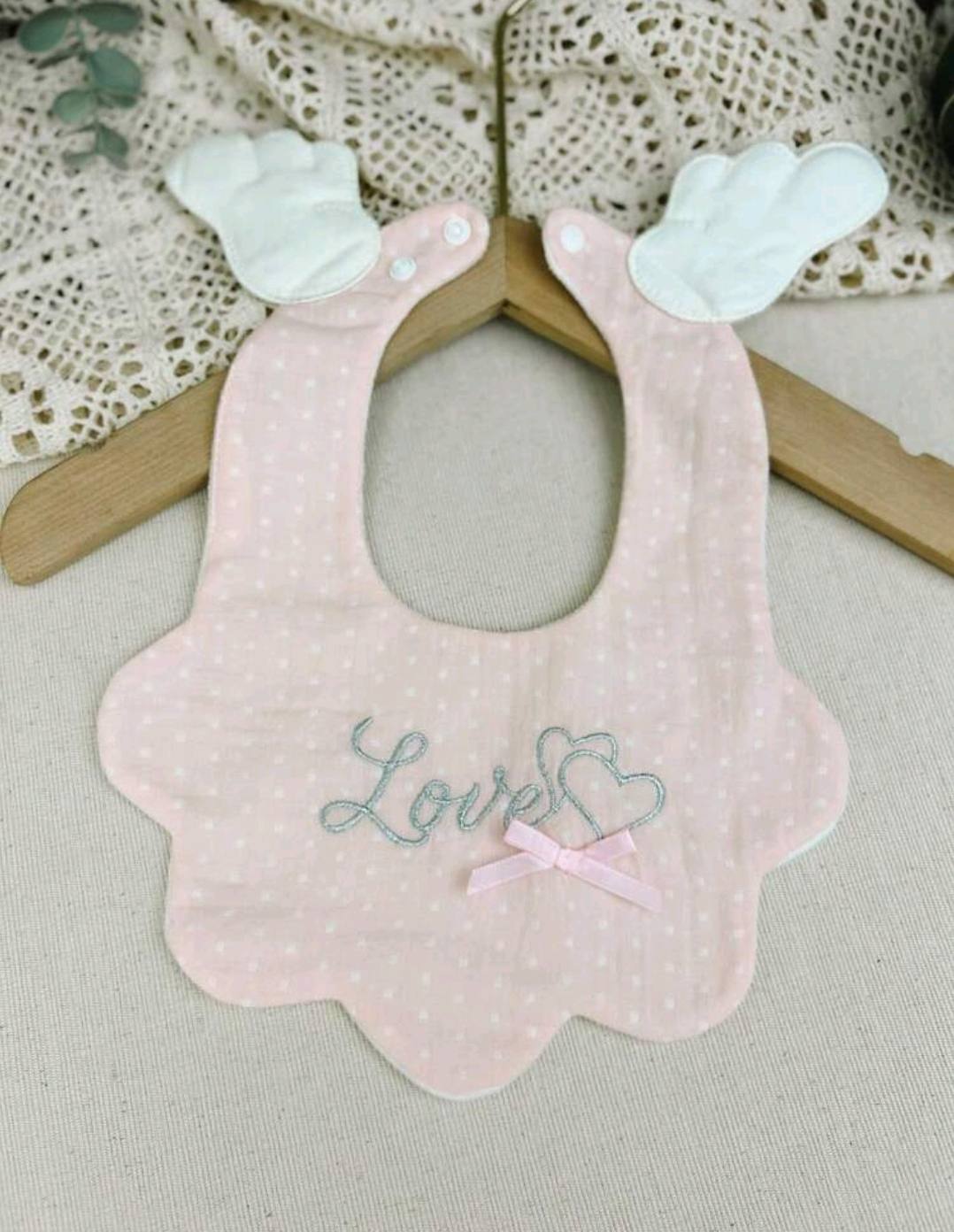 1PC Angelic Love Baby Bib