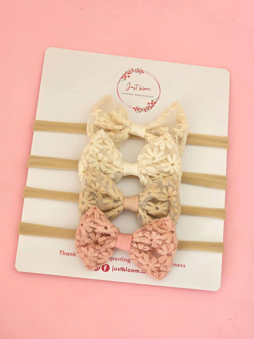 1PC Embroidered Bow Baby Headband
