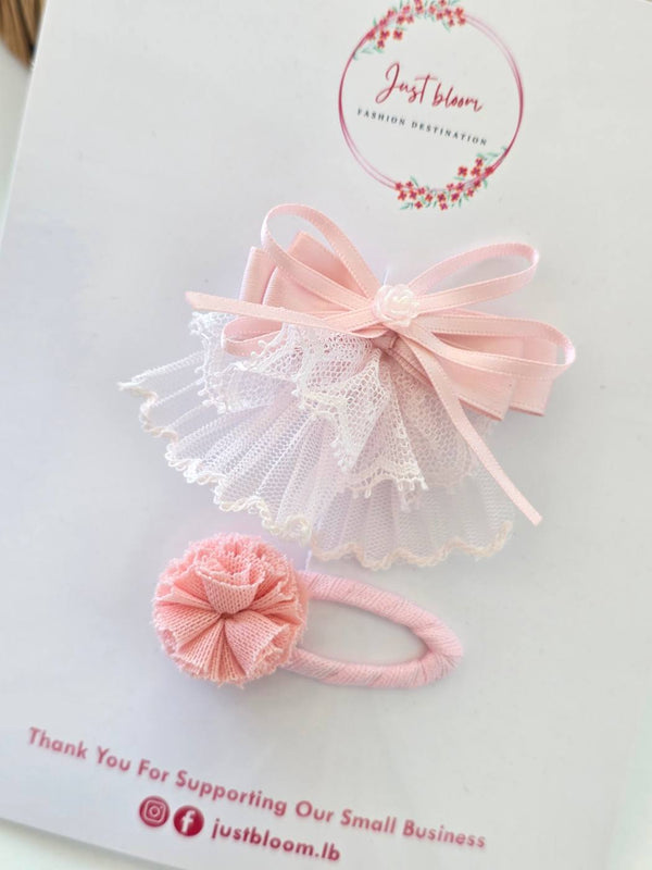 2pcs Blush Lace Bloom Set