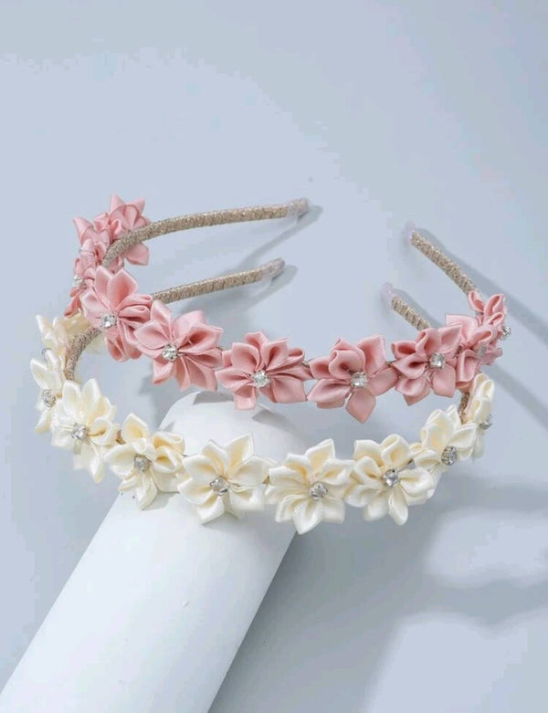 1pc Satin Flowers Girl's Head Band