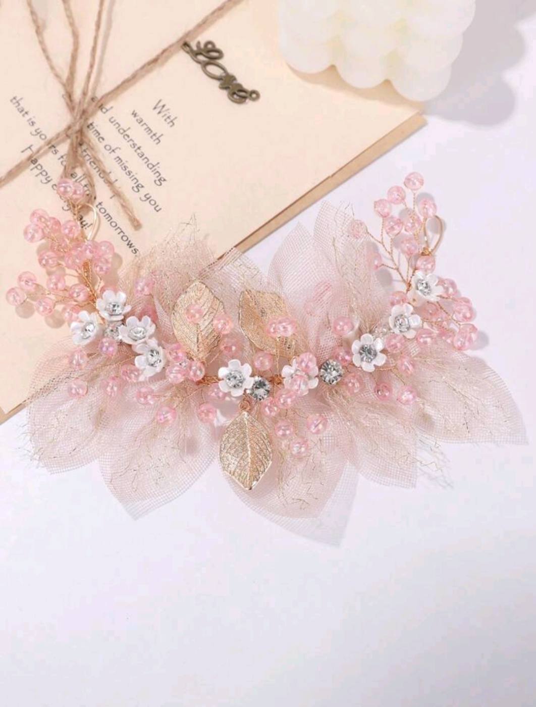 1pc Rose Gold Petals Headpiece