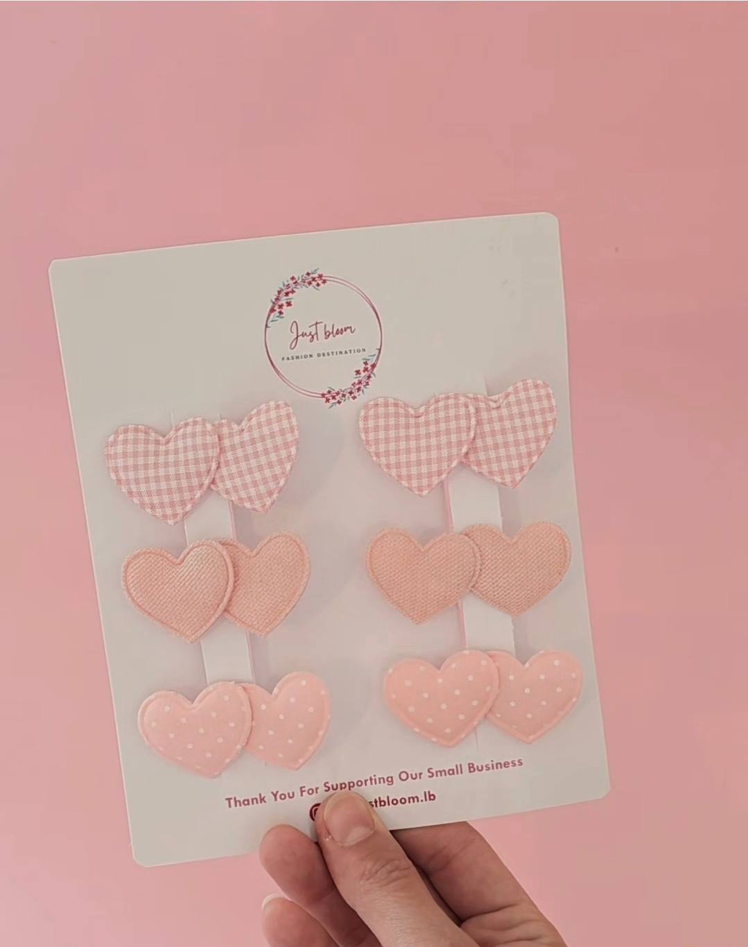 6pcs Heart Patterned Hair Clip Set
