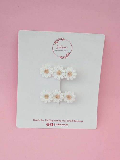 2pcs Daisy Pink Hair Clip