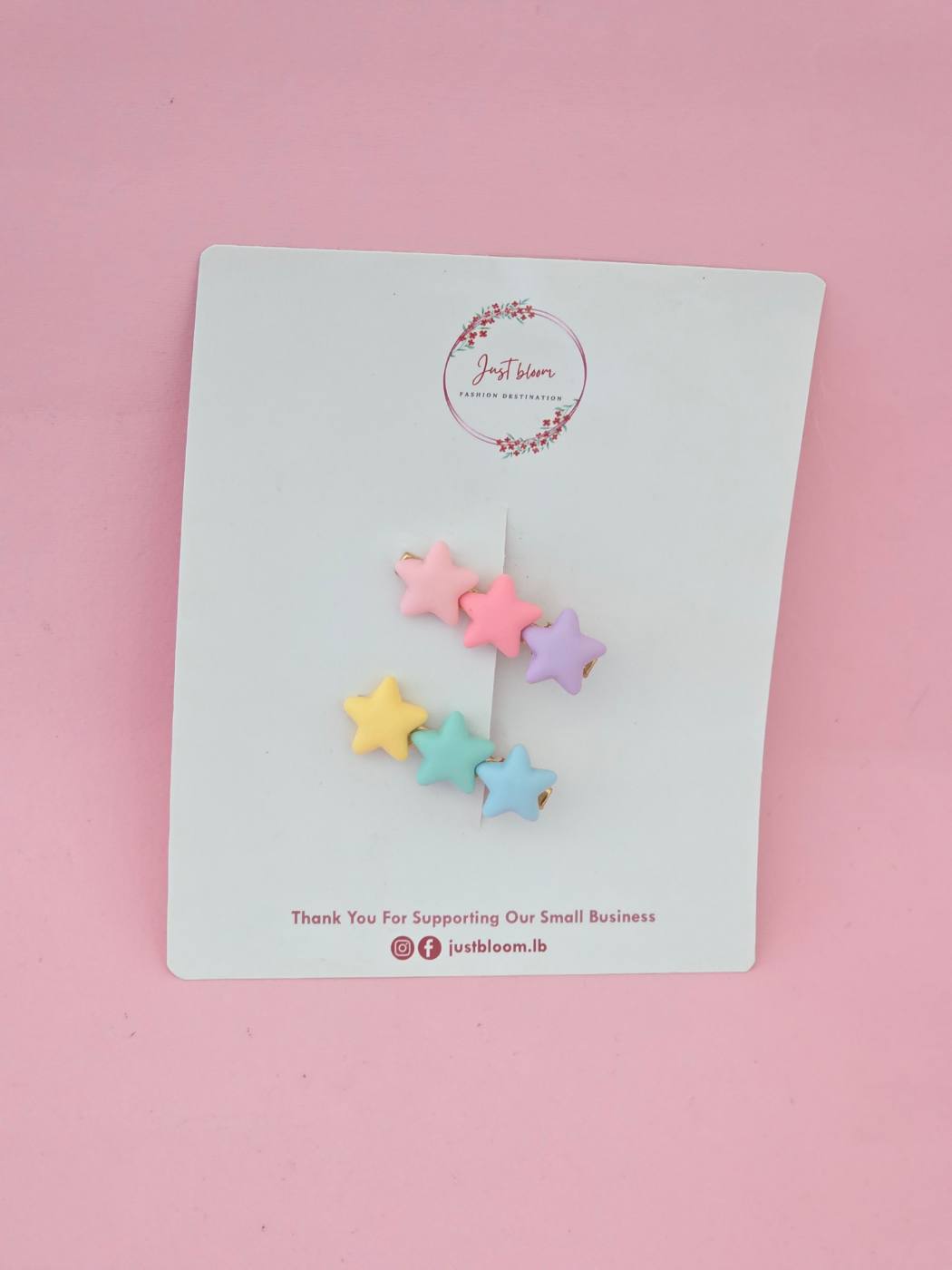 2pcs Pastel Colors Stars Hair Clip