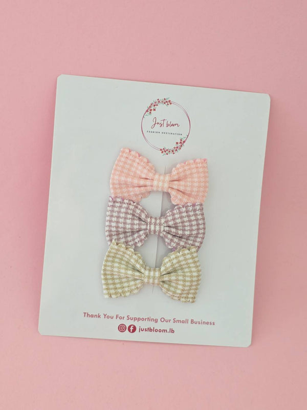 42pcs Squared Bow Hair Clip