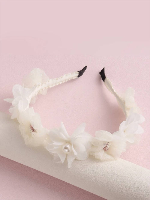 1pc Offwhite Floral Head Band