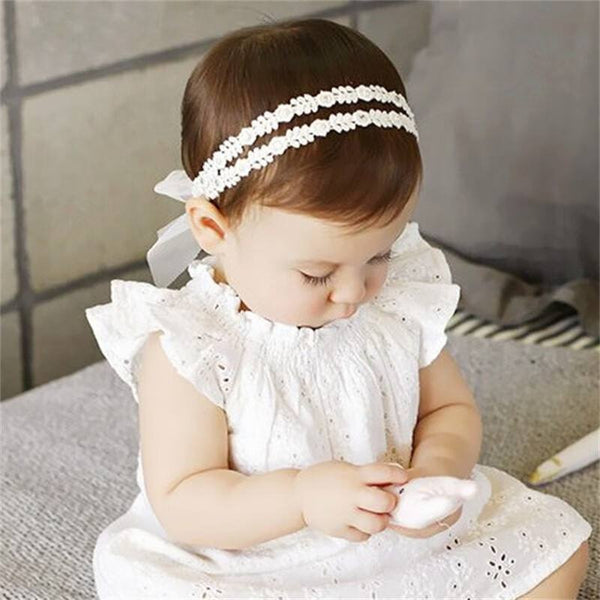1pc White Small Flowers Headband