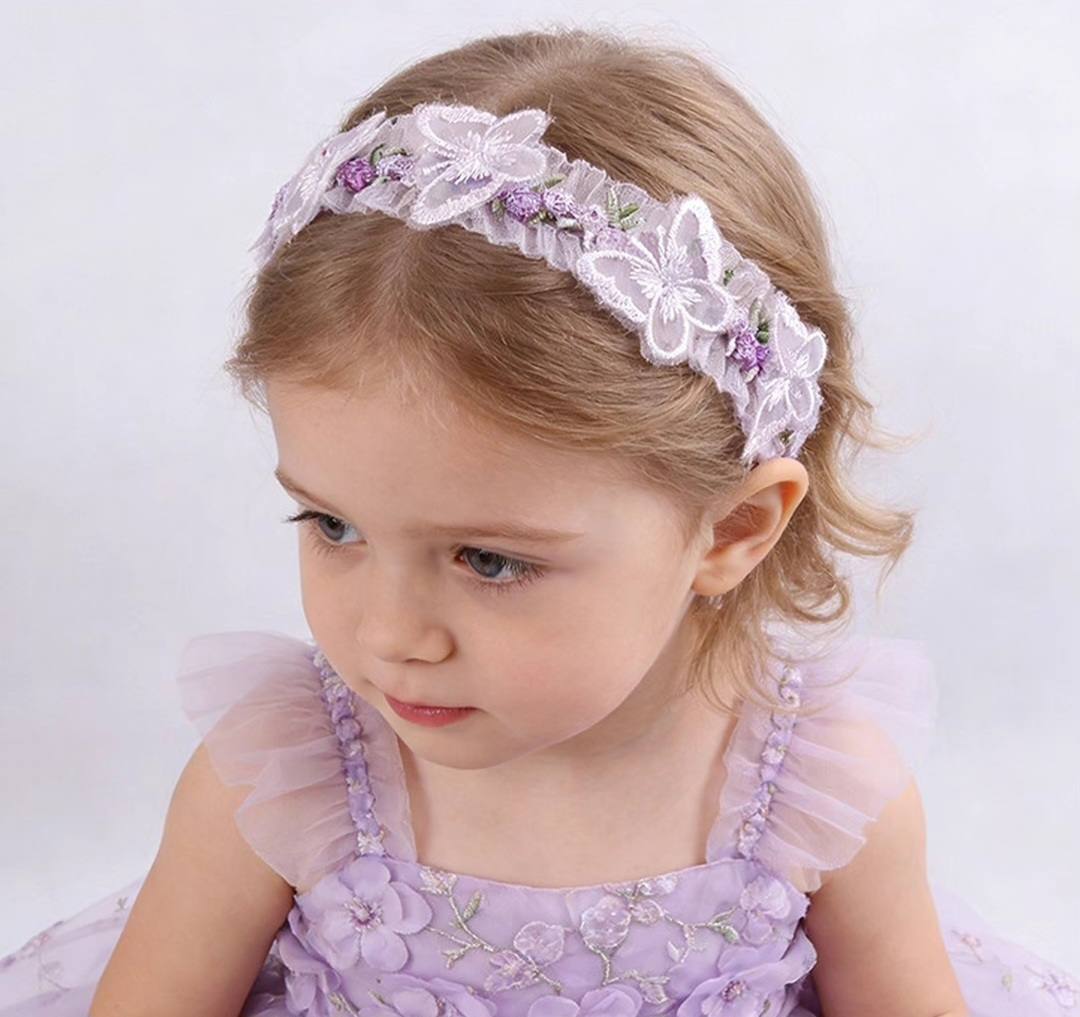 Purple fairy style baby headband